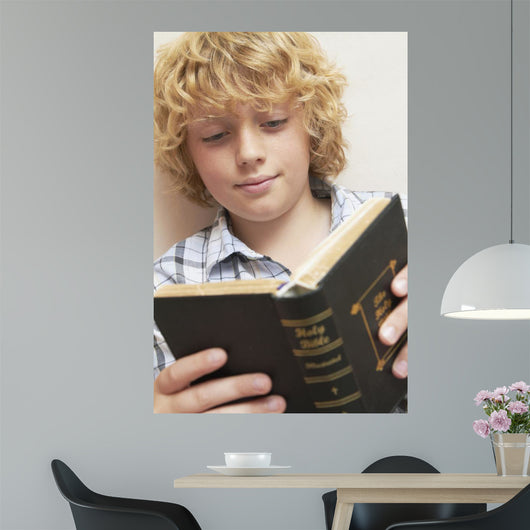 Boy Studying Bible Wall Mural