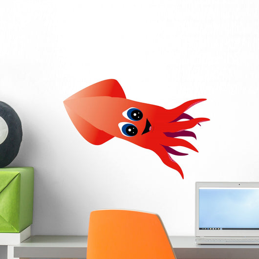 Happy Squid Wall Decal