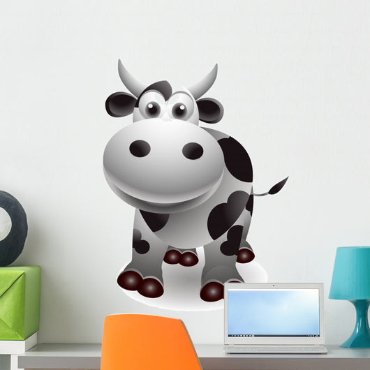 cute cow cartoon Wall Decal