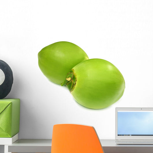 Green Coconuts over White