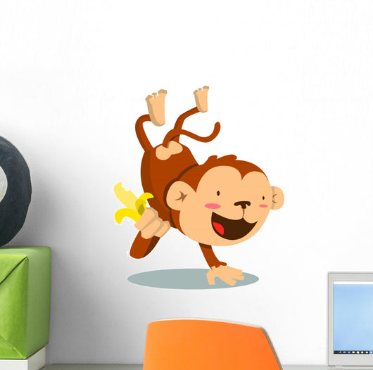 Chimpanzee Banana Wall Decal
