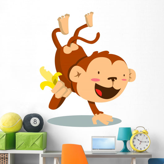 Chimpanzee Banana Wall Decal