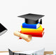 Graduation Cap Stack Books