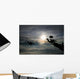 Silhouette Skydivers Wall Mural