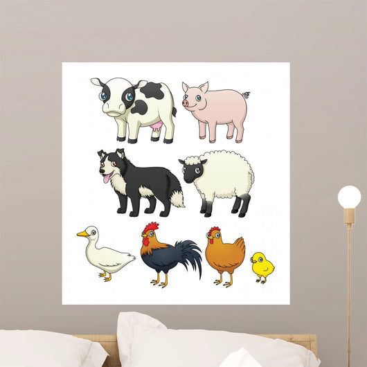 Cartoon Animal Farm Wall Decal