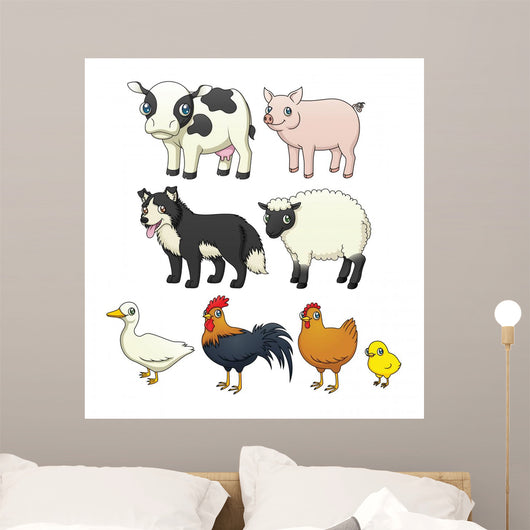 Cartoon Animal Farm Wall Decal