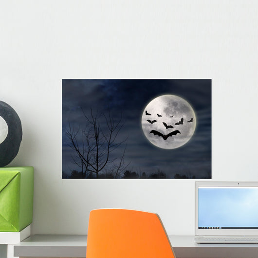 Bats Flying Dark Night