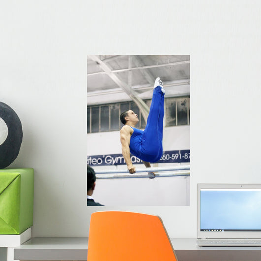 Gymnast on Parallel Bars Wall Mural