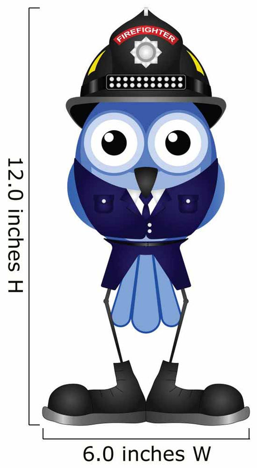Bird Firefighter Wearing Dress Uniform Wall Decal