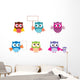 Drawn Owls Different Types Wall Mural