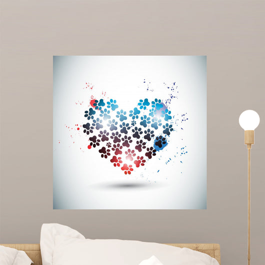 Abstract Bright Love Paws