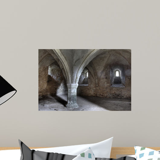Ancient Dungeon Dark Stone Wall Mural