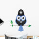Comical Bird Policeman Sat on a Branch Wall Decal
