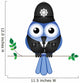 Comical Bird Policeman Sat on a Branch Wall Decal