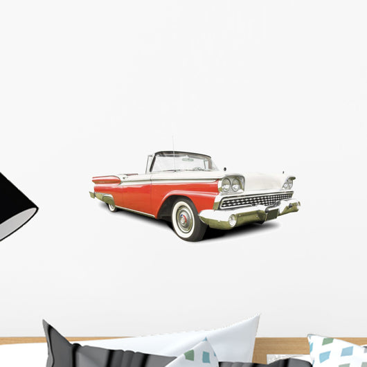 Vintage Red Caddy Wall Decal