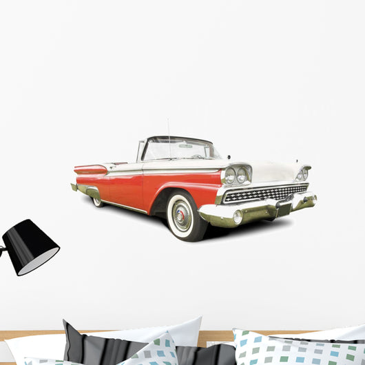 Vintage Red Caddy Wall Decal