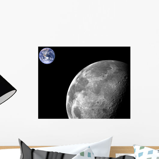 Moon and Earth Wall Mural