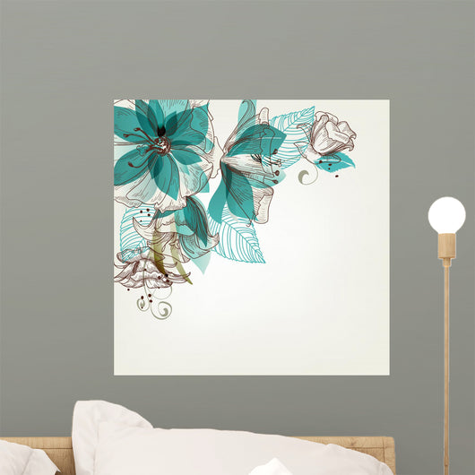 Retro Flowers Vector Illustration