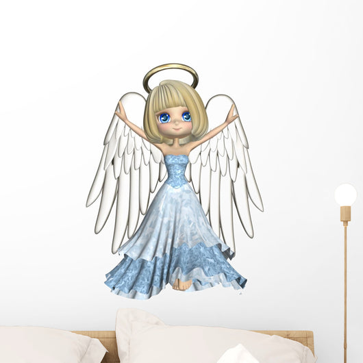 Cute Christmas Angel Wall Decal