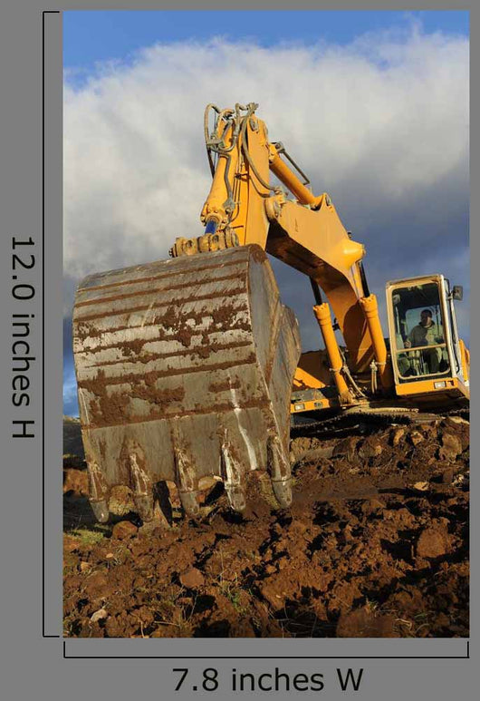 Big Excavator Working Mountain