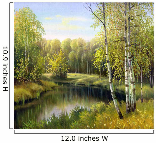 autumn landscape, canvas, oil Wall Mural