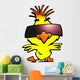 illustration of an smart dancer chicken with cool sunglass Wall Decal