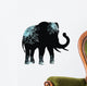 The silhouette of the elephant Wall Decal