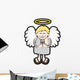 Angel with Halo and Wings Wall Decal
