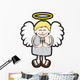 Angel with Halo and Wings Wall Decal