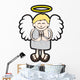 Angel with Halo and Wings Wall Decal