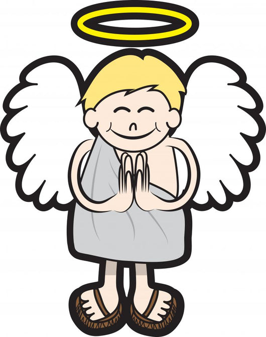 Angel with Halo and Wings Wall Decal