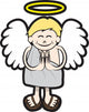 Angel with Halo and Wings Wall Decal