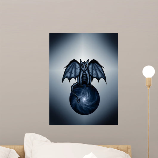 Blue Dragon Magic Ball Wall Mural