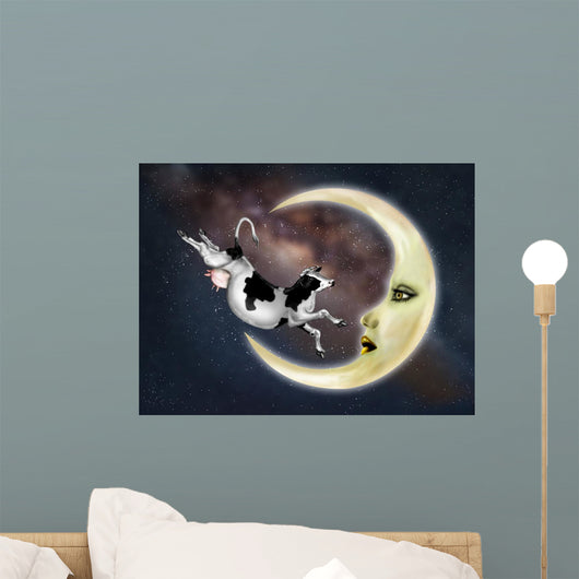 Cow Jumped Over The Moon Wall Mural