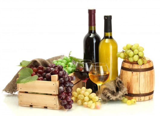 Barrel Bottles and Wine Wall Decal