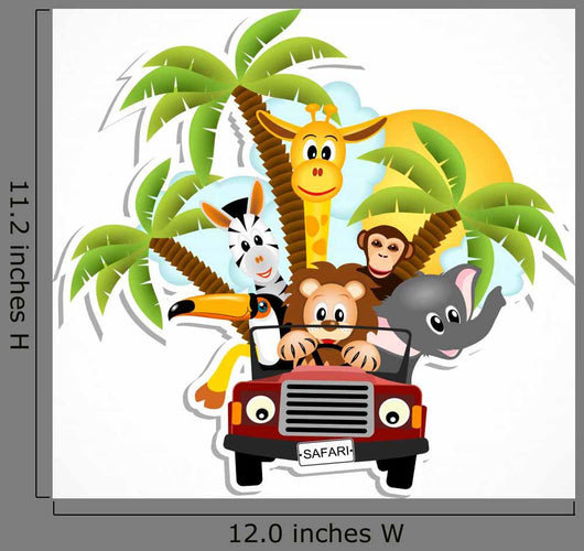 animals in the car Wall Decal