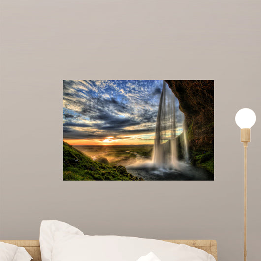 Seljalandfoss Waterfall Sunset Hdr