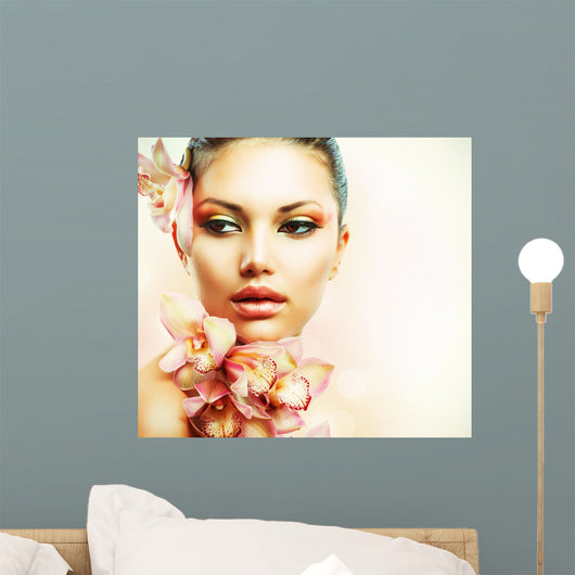 Beautiful Girl with Orchid