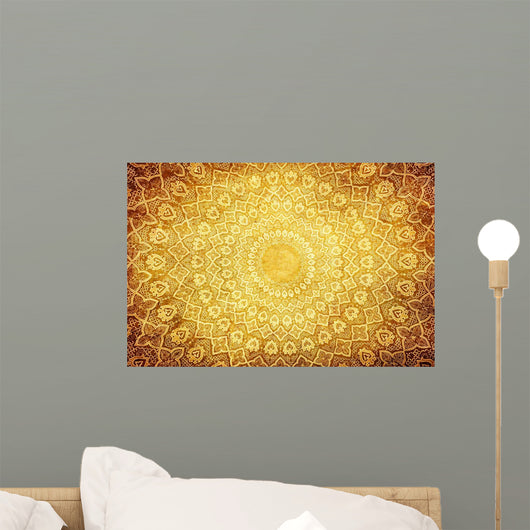 Grunge with Oriental Ornaments Wall Decal