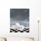 Unicorn Sits Surreal Seascape