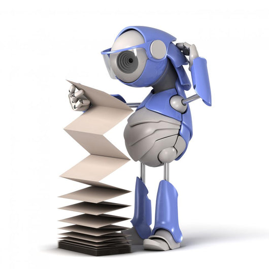 Robot Reads Instruction Wall Decal