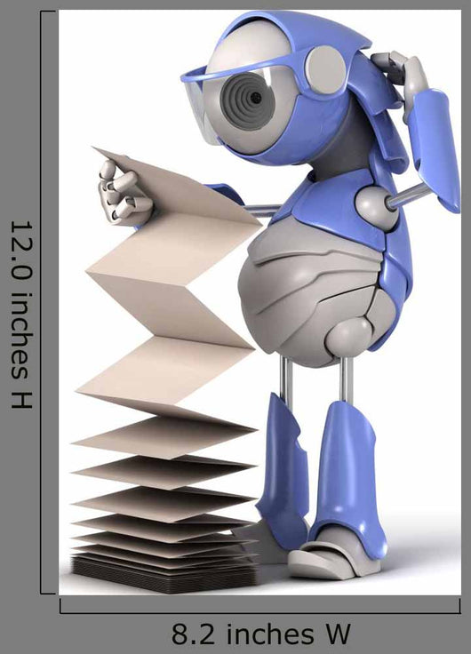 Robot Reads Instruction Wall Decal