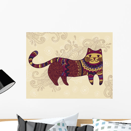 Fantasy Stylized Cat Wall Mural