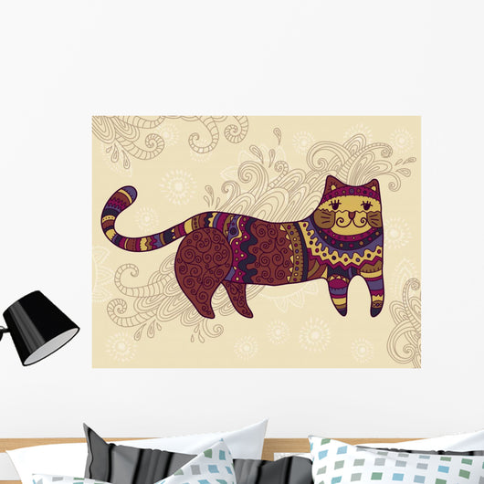 Fantasy Stylized Cat Wall Mural