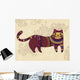 Fantasy Stylized Cat Wall Mural