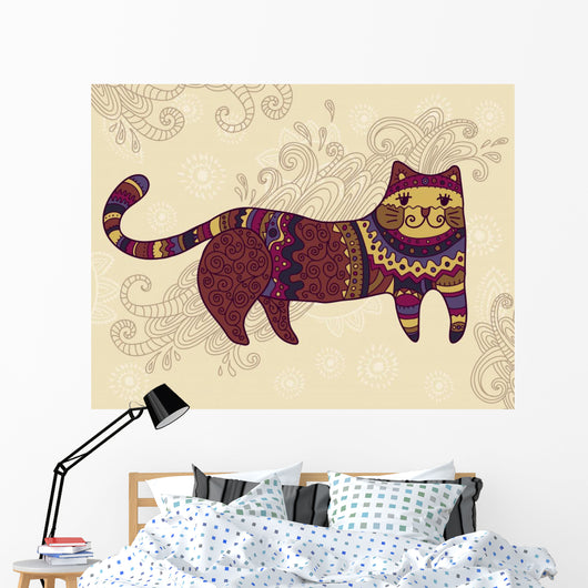 Fantasy Stylized Cat Wall Mural