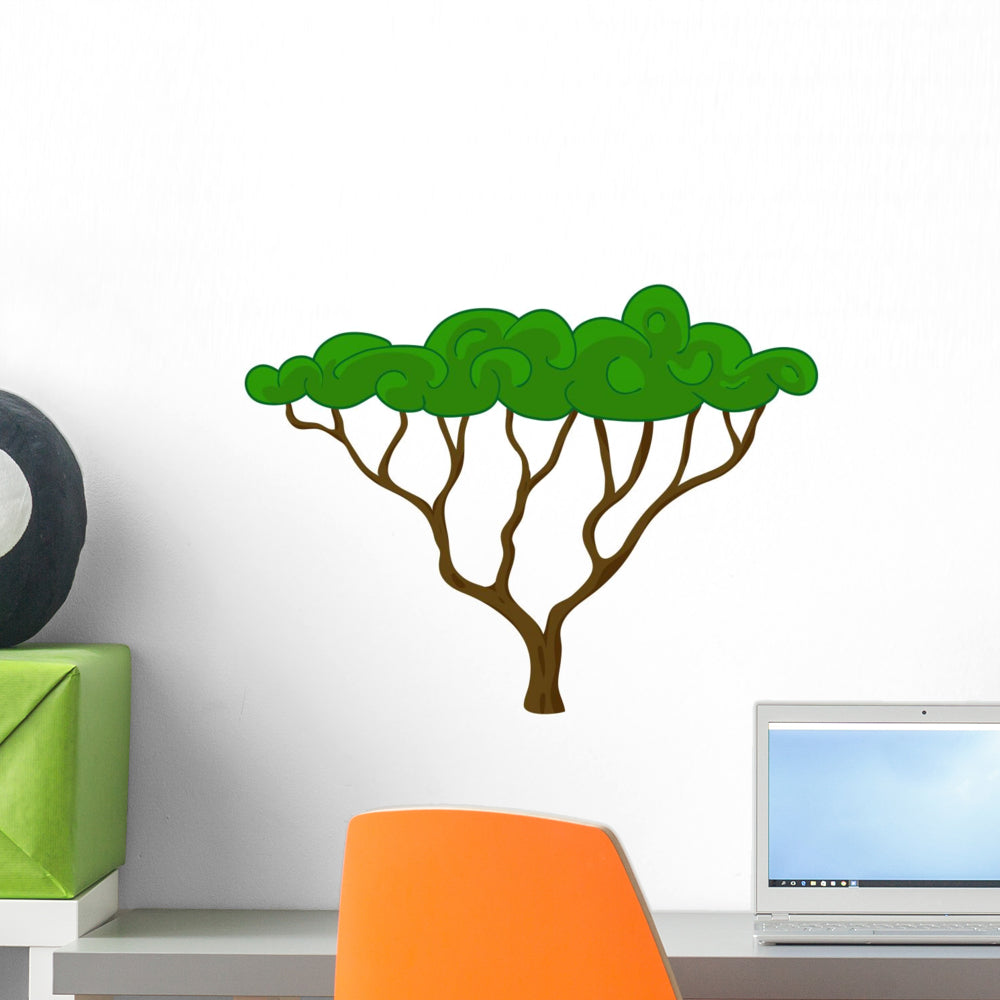 African Safari Tree Wall Decal Wallmonkeys