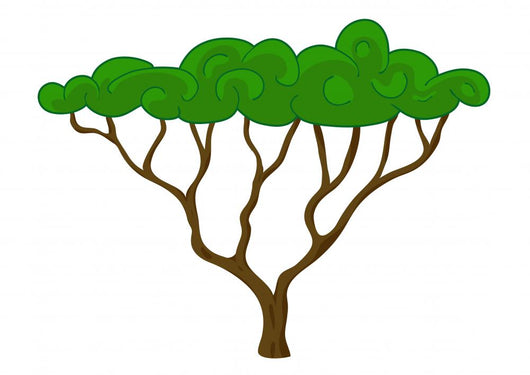 African Safari Tree Wall Decal