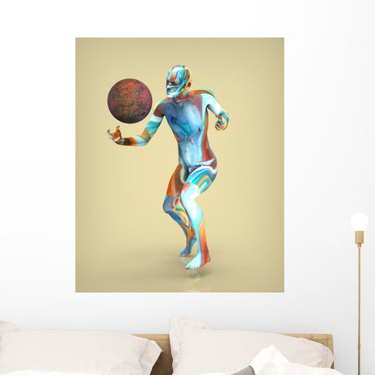 Man Painted Wall Mural