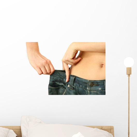 Slim Woman Is Showing Wall Decal